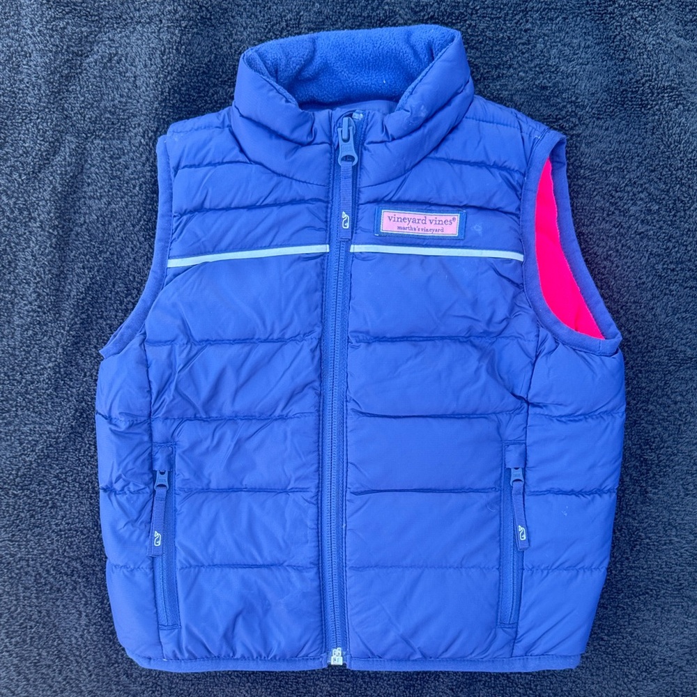 Vineyard Vines Royal Navy Quilted Vest 2T